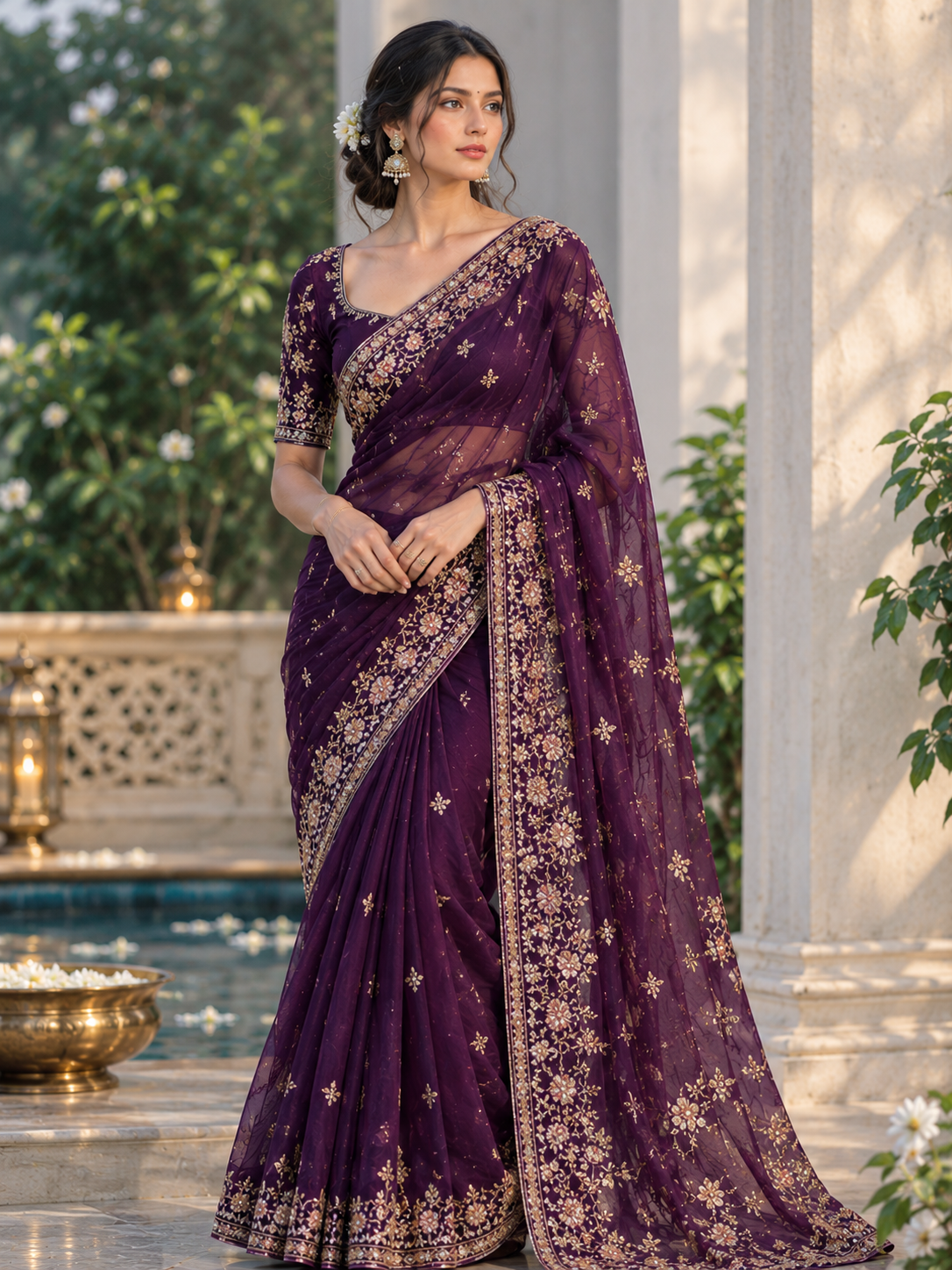 Red Bridal Saree - Image 2