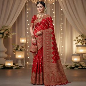Red Bridal Saree